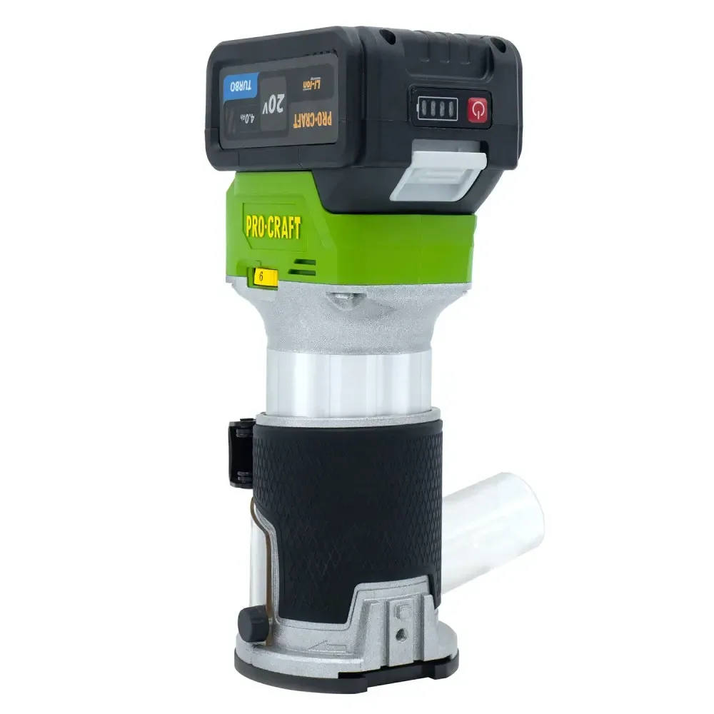 Бесщеточный аккумуляторный фрезер Procraft цанги 6 мм, 8 мм, Аккумуляторный ручной фрезер POB24 по дереву без АКБ и ЗУ Львов - изображение 6