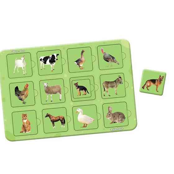 Деревянный пазл-сортер 