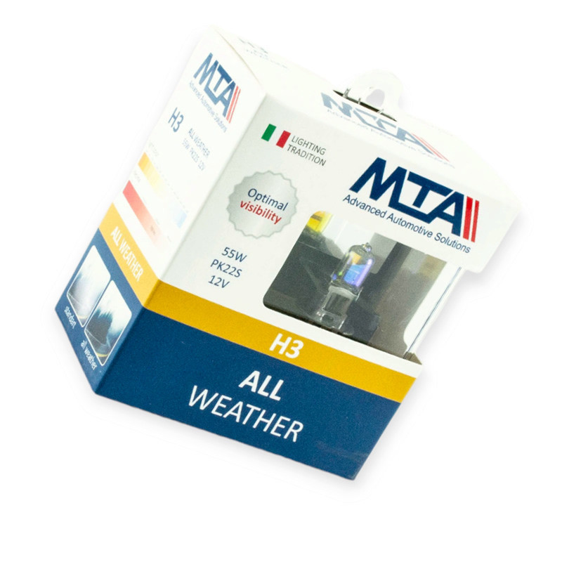 Автолампа 12V 55 W MTA ALL Wheather (2шт) хамелеон H3 Мукачево - изображение 1