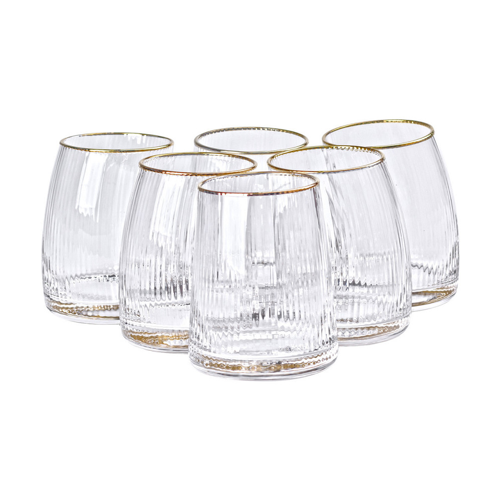 Набір зі 6 стаканів 400 мл з вигнутими стінками Київ - фото 3