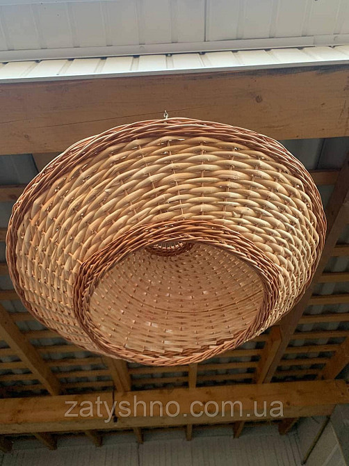 Плетеная люстра натуральная из лозы Киев - изображение 1