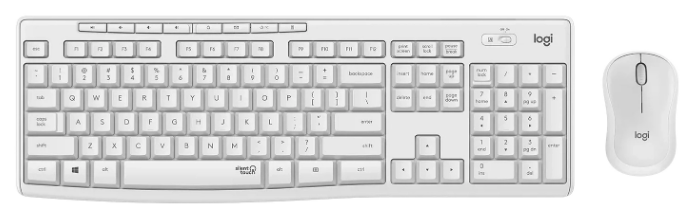 IT набір Logitech MK295 Silent Wireless Combo, US, Off-White (920-009824) (6836270) Київ - фото 1