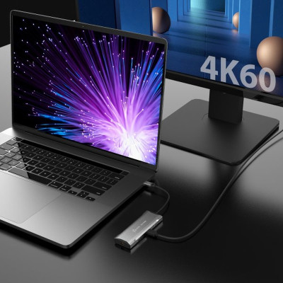 Порт-репликатор J5create Dock-Station USB-C 10Gbps, 7-in-1 (хаб/HDMI/PD/картридер) (JCD393-N) Винница - изображение 6