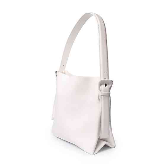 Сумка женская на плечо вместительная стильная из искусственной кожи, Белый Каменец-Подольский