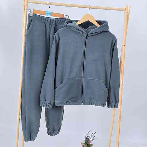 Детский теплый Флисовый термо костюм (зипка с капюшоном + штаны) 80 Каменец-Подольский