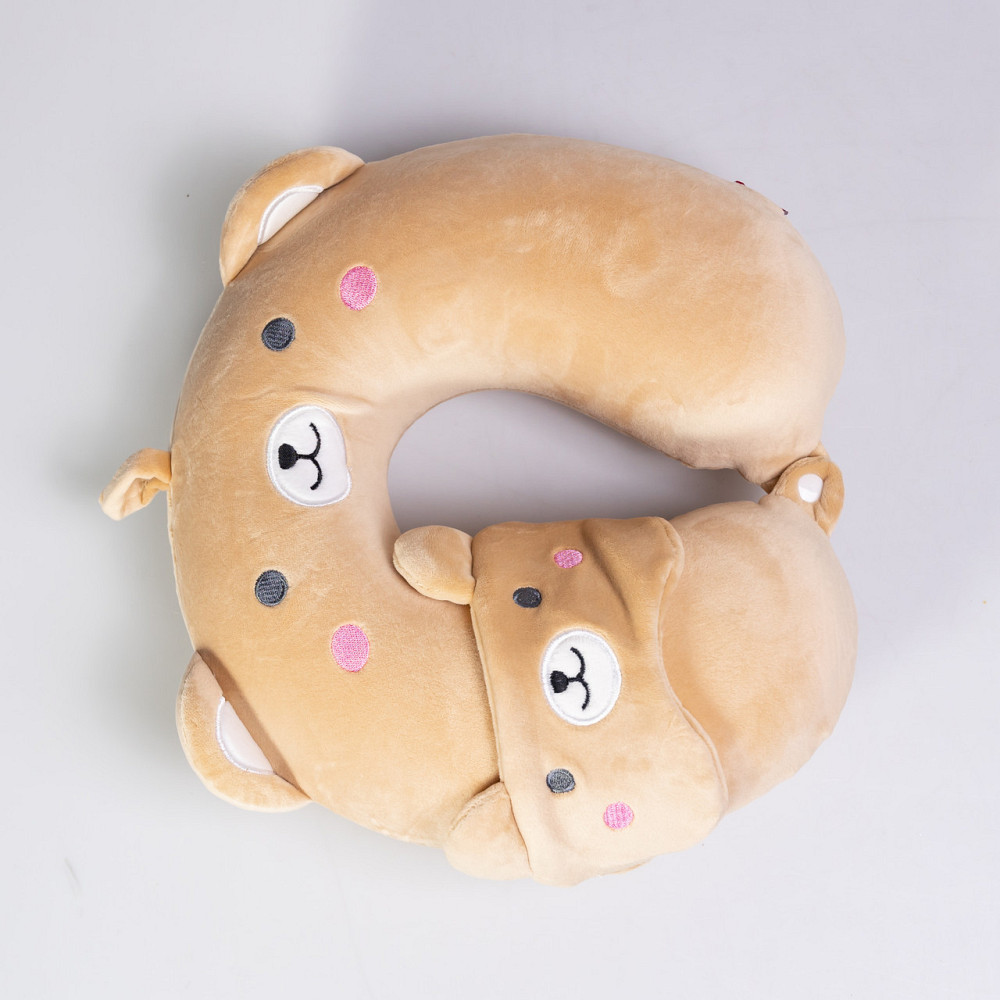 Дорожный набор 2 в 1 Bear подушка для шеи и маска для сна HP-56-9BR Киев - изображение 2