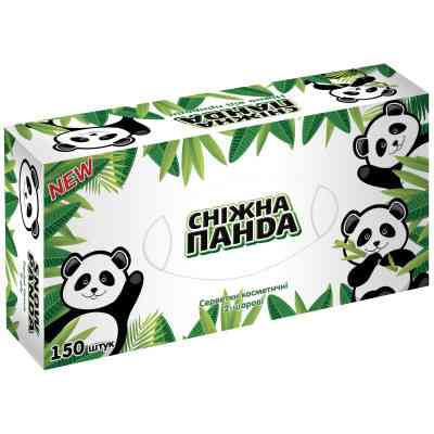 Салфетки косметические Сніжна Панда 2 слоя 150 шт. (4823019010916) Винница