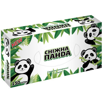 Серветки косметичні Сніжна Панда 2 шари 150 шт. (4823019010916) Вінниця - фото 1