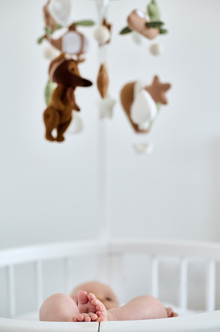 Дитячий мобіль на ліжечко для немовлят WooolyWool «Ведмедик-льотчик» Київ - фото 10