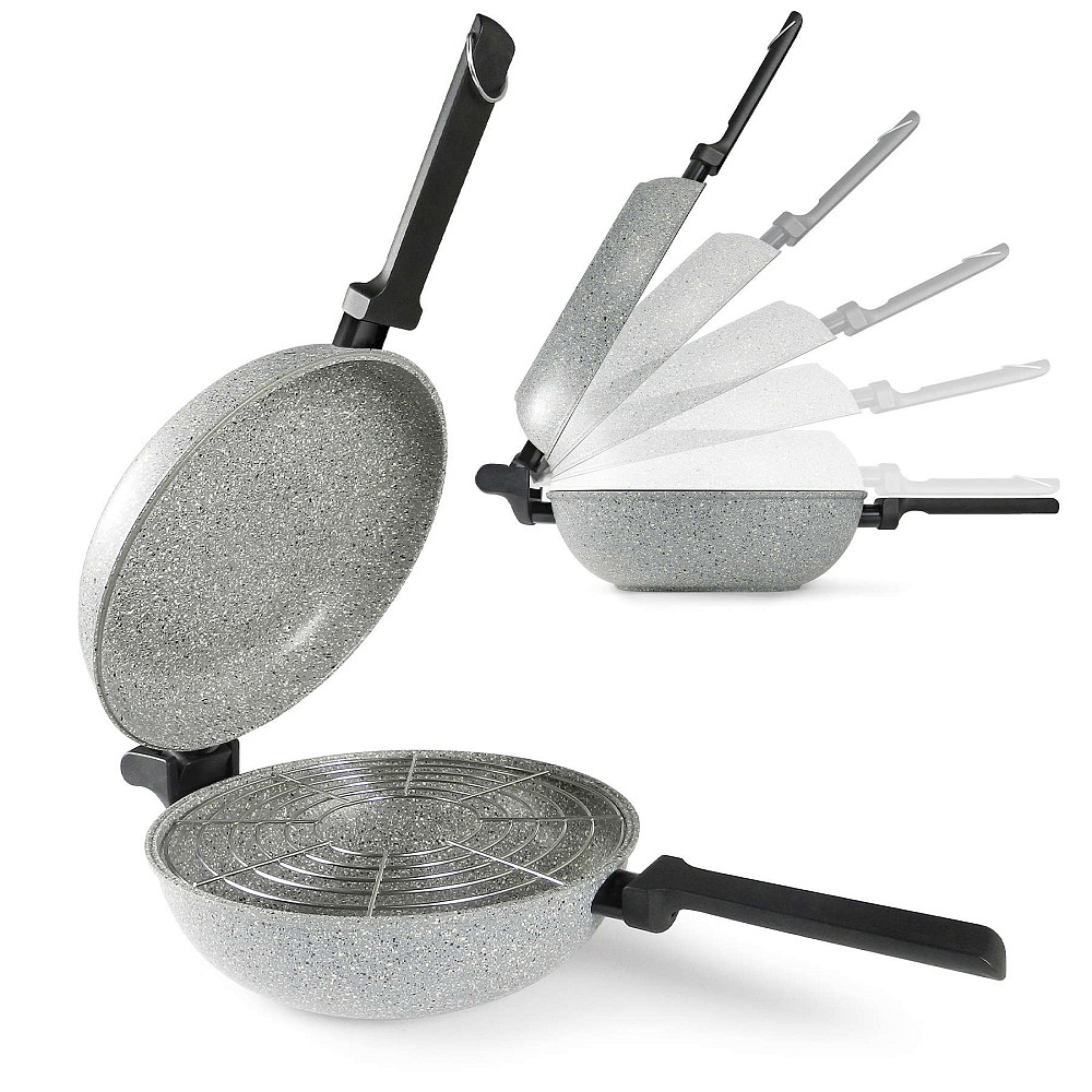 Сковорода двойная Flonal Dura Induction Rocky Twins 28 см с решеткой (RKIWP2830) Вінниця - фото 9