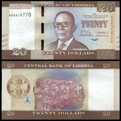 Liberia Либерия - 20 Dollars 2016 UNC Полтава - изображение 1