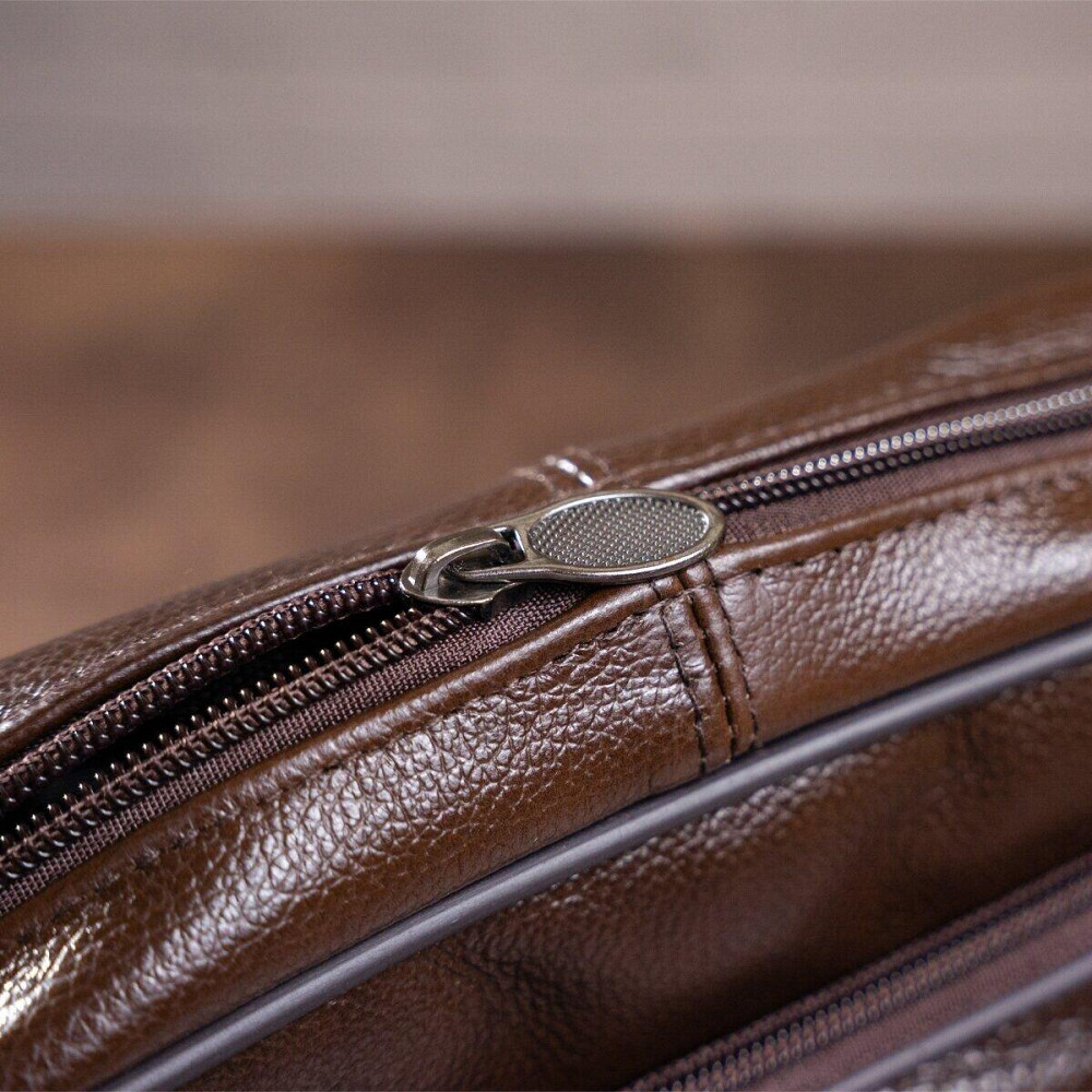 Сумка мужская флотар кожаная Vintage 14988 Коричневая Киев - изображение 2