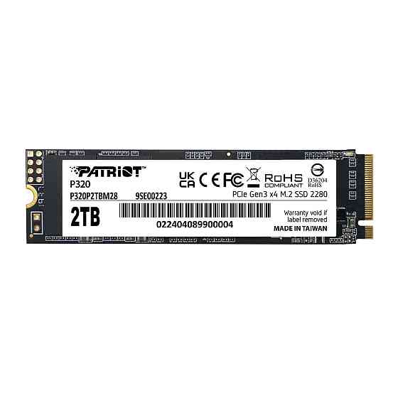 SSD M.2 Patriot P320 2TB NVMe 2280 Gen3.0 x4 3D TLC (P320P2TBM28) Київ