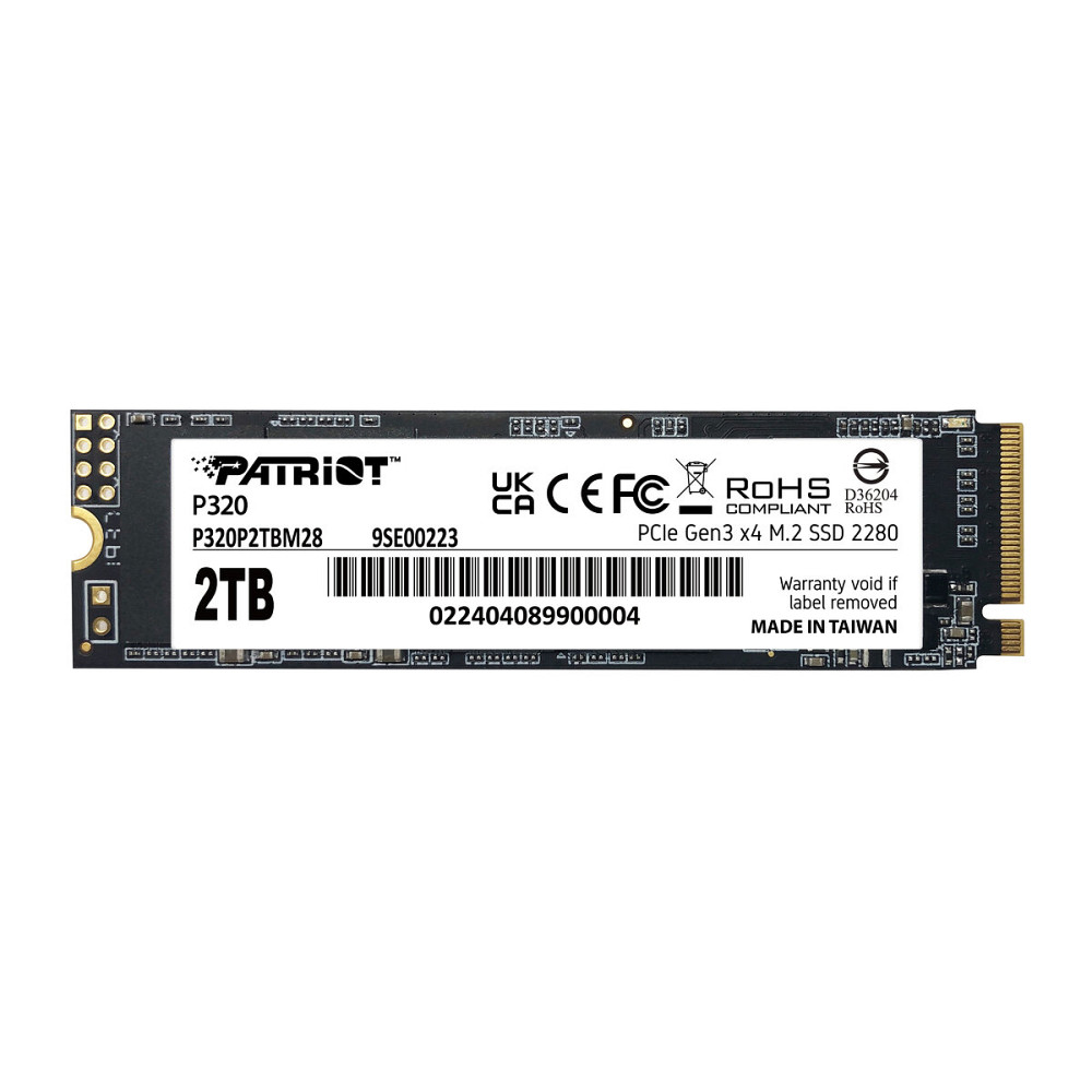 SSD M.2 Patriot P320 2TB NVMe 2280 Gen3.0 x4 3D TLC (P320P2TBM28) Київ - фото 1