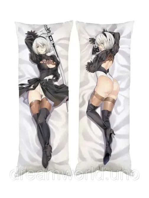 Подушка дакимакура Автомата Аutomata nier 2B декоративная ростовая подушка для обнимания 50х170 Харьков - изображение 1
