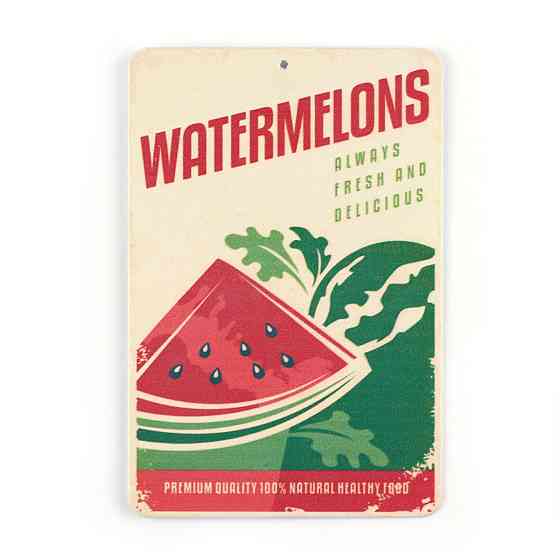 Магніт вінтаж "Wattermelons", метал, 10 х 8 см Рівне