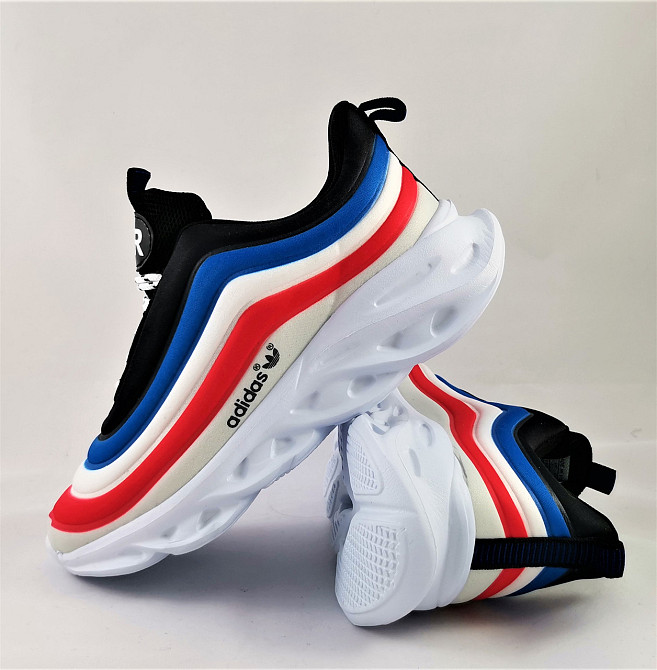 Кросівки Adidas Air Boost Білі Чоловічі Адідас Розмальовка Франція (розміри: 42,43,44) Відео Огляд Дніпро - фото 5