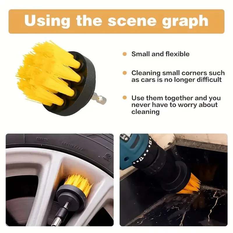 Набір нейлонових щіток для дрелі та дому, 3 шт Київ - фото 6