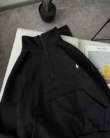 Женский утепленный оверсайз свитшот трехнитка на флисе 42-48 Синий Одесса