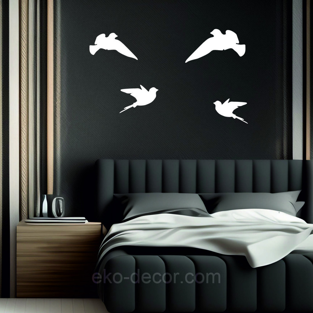 Декоративное настенное Панно «Птичка» Декор на стену(цена за 1шт) 30*18 см, Белый Киев - изображение 6