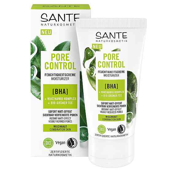 БИО-Крем PORE CONTROL для увлажнения комбинированной кожи лица с BHA-кислотой и ниацинамидным комплексом SANTE 50 мл Киев