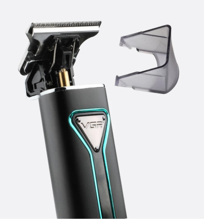 Тример-машинка акумуляторна для стриження волосся й бороди VGR V-009 (4 насадки) Чорний Вінниця