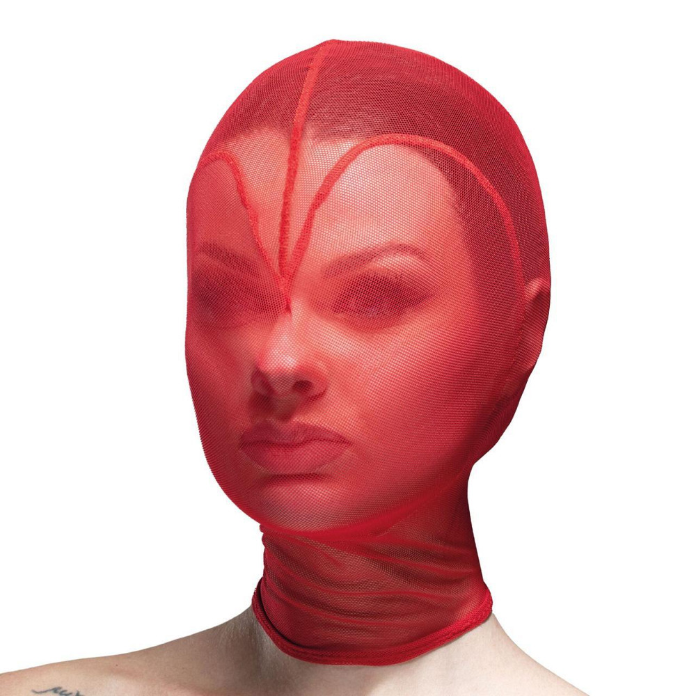 Маска серце сітка із повністю закритим обличчям Feral Feelings - Hearts Mask Red/Red Sex Aura Київ - фото 1