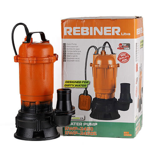 Фекальний насос Rebiner RWP-2450 (550Вт, 15 куб.м/год) – для брудної води, Гарантія 36 міс Івано-Франківськ - фото 1