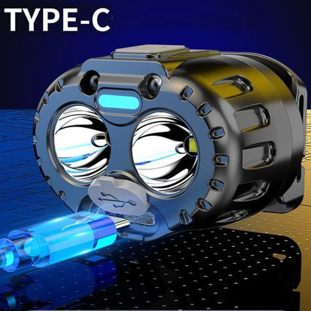 Налобный фонарь для рыбалки кемпинга Bailong 666-2 XPL, Фонарь для походов на лоб RW-22 Львов - изображение 4