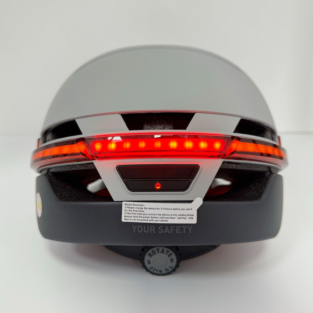 Захисний шолом Livall BH51M NSO (L) Sandstone Grey (57-61см), акустика JBL, мікрофон, сигнали поворотів та стопів, додаток, пульт Київ - фото 7