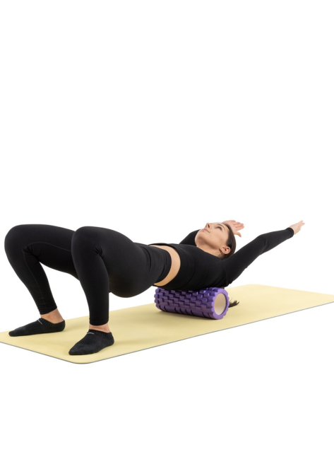 Роллер массажер (валик, ролик) Hop-Sport EVA 33см HS-A033YG фиолетовый Киев - изображение 7