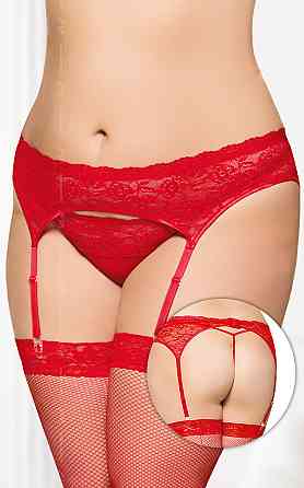 Пояс для чулок - Garterbelt 3305, red - XL Sex Aura Киев