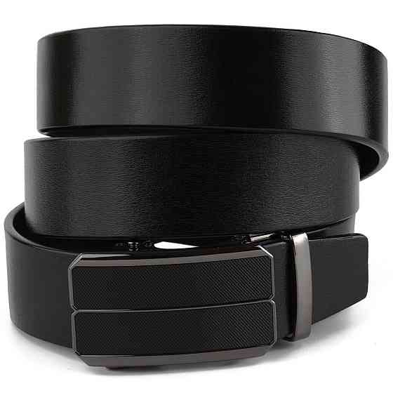 Ремінь чоловічий із затемненою чорною матовою пряжкою Vintage 20279 Чорний Київ