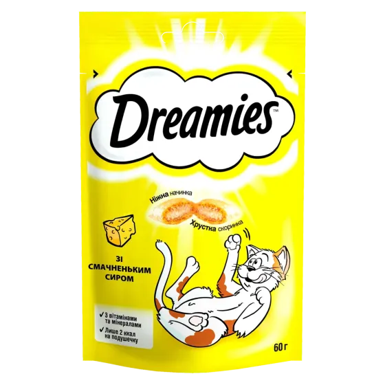 Лакомство для кошек Dreamies со вкусненьким сыром, 60 г Винница