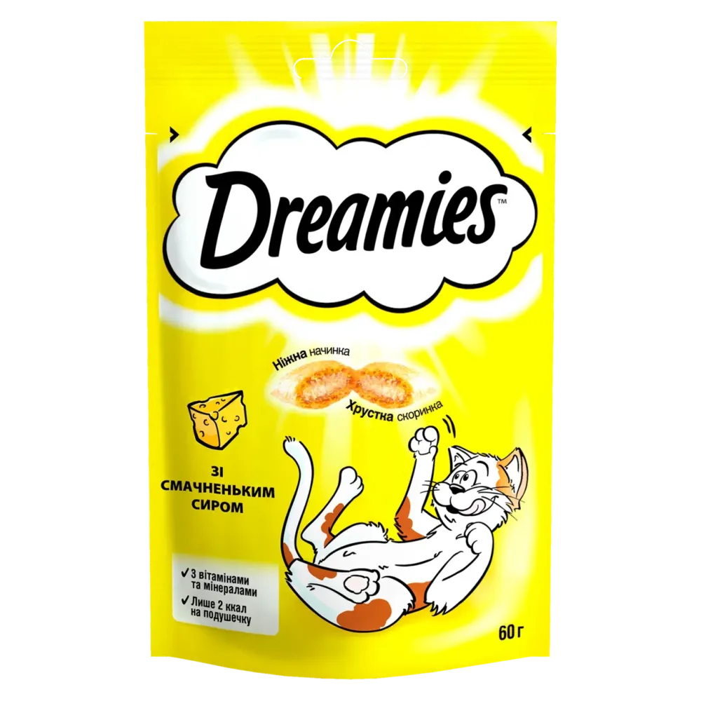 Лакомство для кошек Dreamies со вкусненьким сыром, 60 г Винница - изображение 1