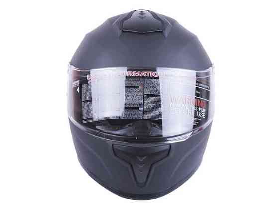 Шлем мотоциклетный интеграл MD-813 , черный матовый с прозрачным стеклом, size S Мукачево