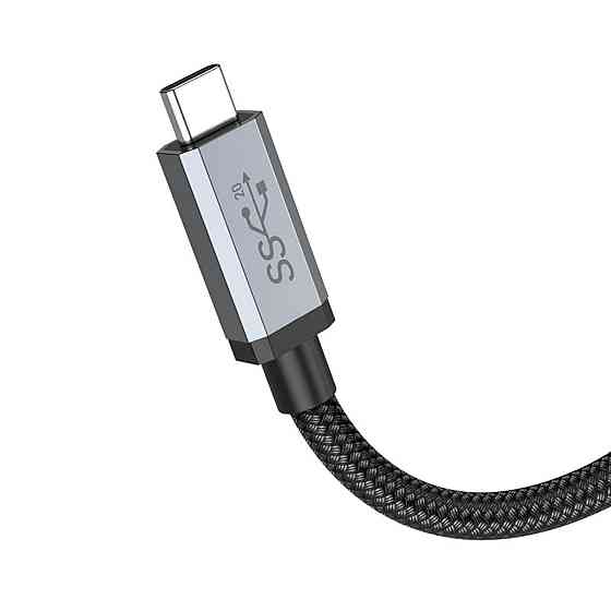 Кабель HOCO US06 USB3.2 20Gbps 100W HD high speed data cable(L=1M) Black Киев