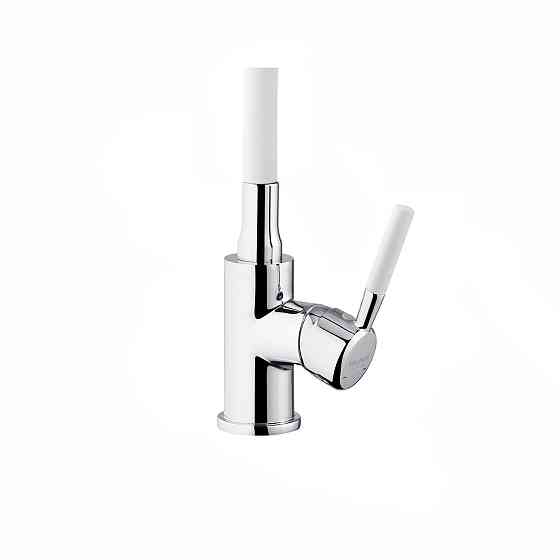 Смеситель для кухни с гибким изливом Kroner KRM Kuche - C132WHI белый/хром Киев