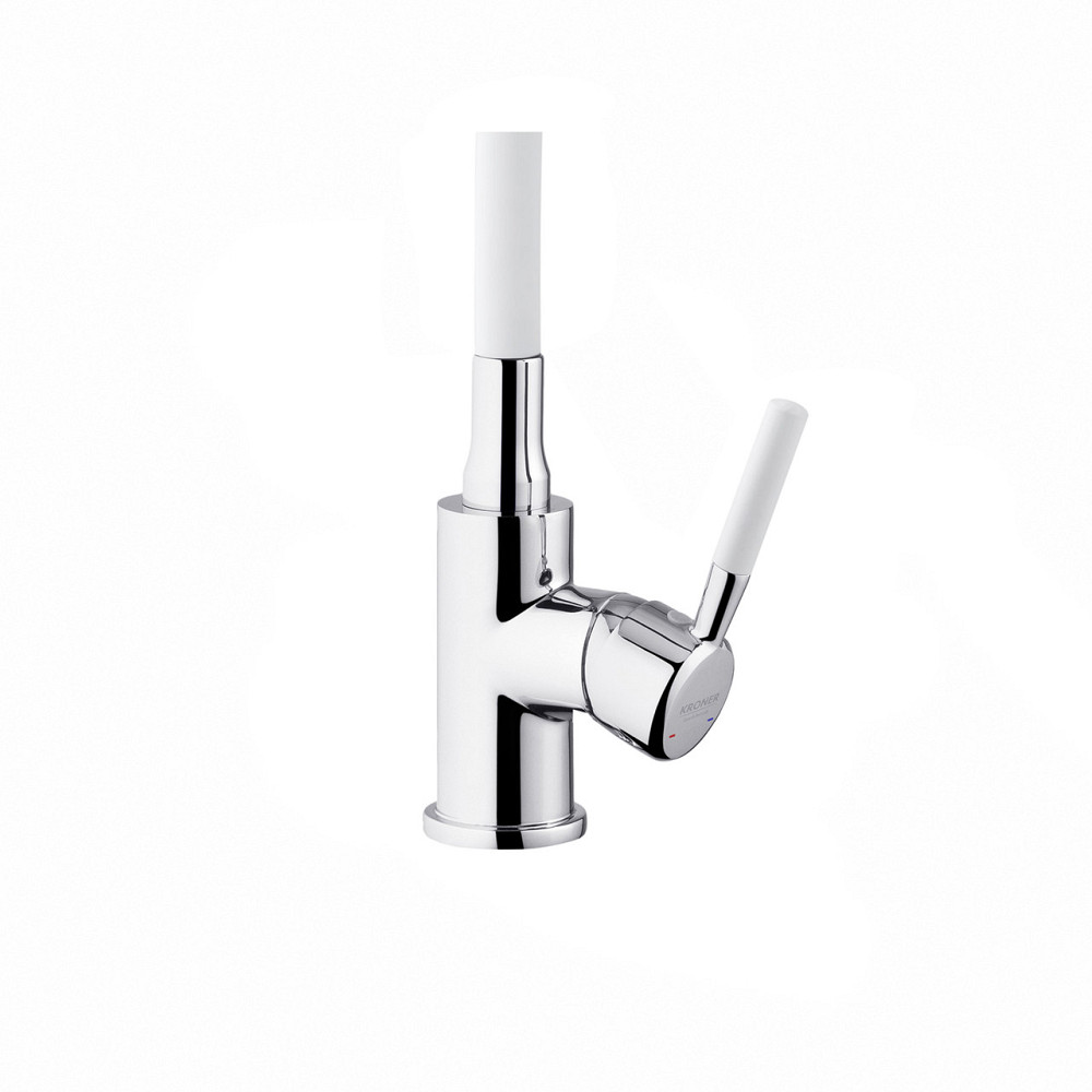 Смеситель для кухни с гибким изливом Kroner KRM Kuche - C132WHI белый/хром Киев - изображение 6