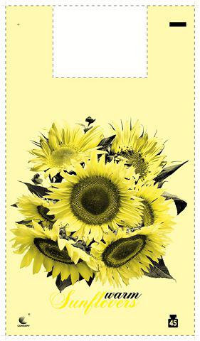 Пакет майка полиэтиленовая 34*58 Подсолнух (5цветов)  ''Комсерв'' (100 шт) Харьков - изображение 1