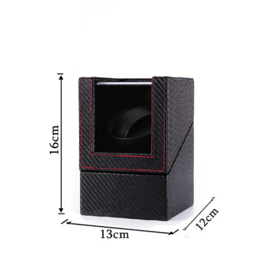 Скринька для підзаводу годинника Віндер тайммувер для 1-го годинника (Чорний з червоним) Київ