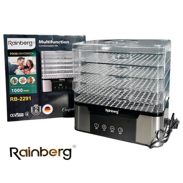 Электрическая сушилка для овощей и фруктов Rainberg RB-2291 1000Вт XW-63 Львов - изображение 1