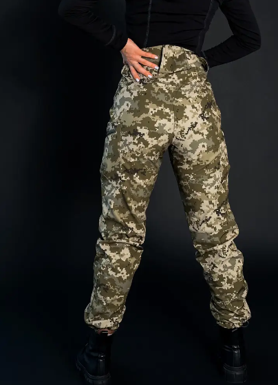 Жіночі тактичні штани Softshell на флісі 48, Піксель ММ-14 Запорожье - изображение 6