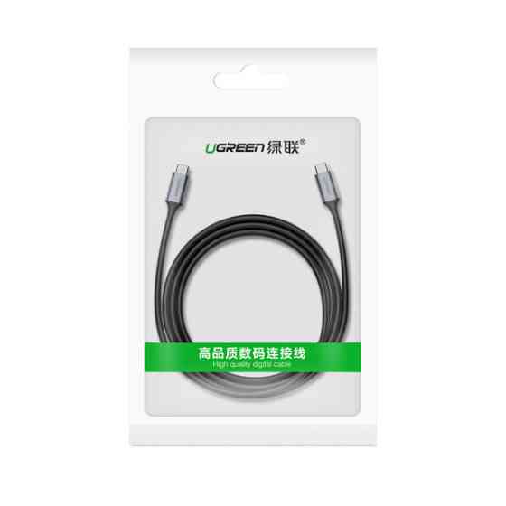 Кабель USB 3.1 Type-C M-M, 1.5 м, 60W Nickel Plating Aluminum Shell Сірий, US161 UGREEN Вінниця