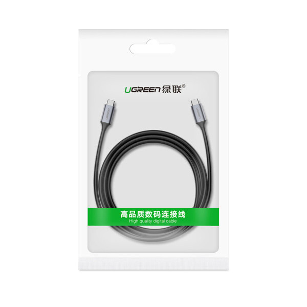 Кабель USB 3.1 Type-C M-M, 1.5 м, 60W Nickel Plating Aluminum Shell Сірий, US161 UGREEN Вінниця - фото 6