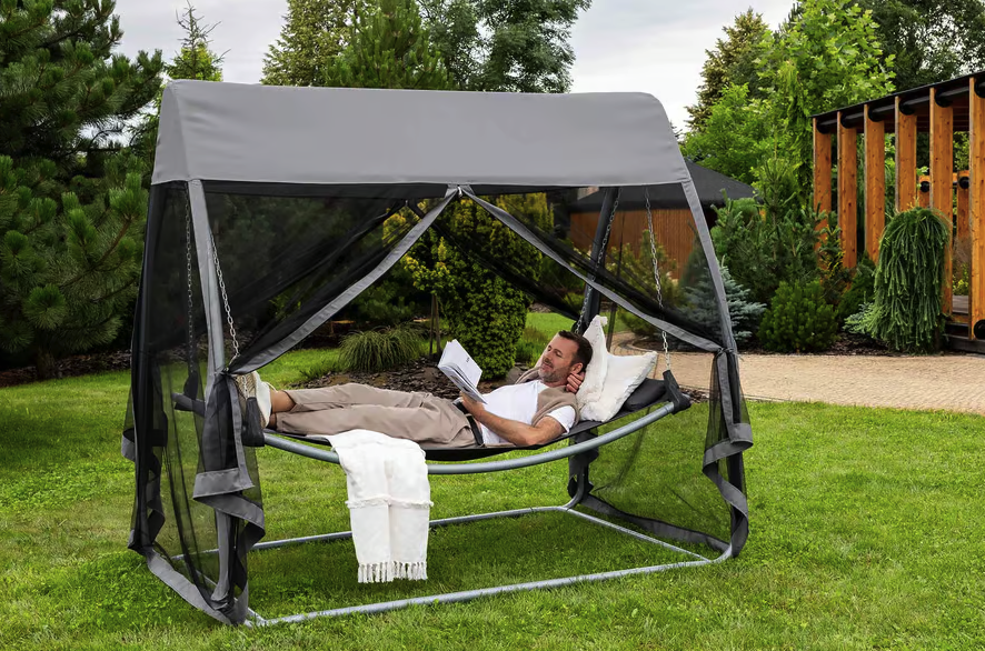 Гамак-гойдалка з москітною сіткою Di Volio Treviso сірий Киев - изображение 4