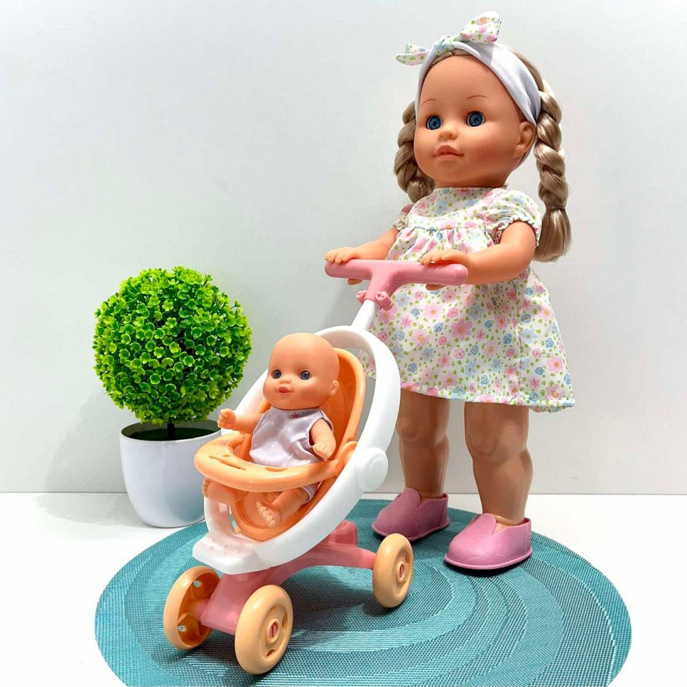Лялька з коляскою та малюком Даринка розмовляє українською мовою ходить співає пісні 40см (M 6194 I UА) Чернігів - фото 2