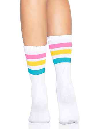 Шкарпетки жіночі в смужку Leg Avenue Pride crew socks Pansexual, 37–43 розмір Sex Aura Київ