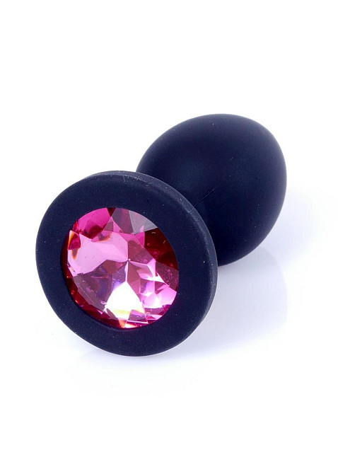 Анальна пробка - Jewellery Silicone Black Plug S Pink Sex Aura Київ - фото 2