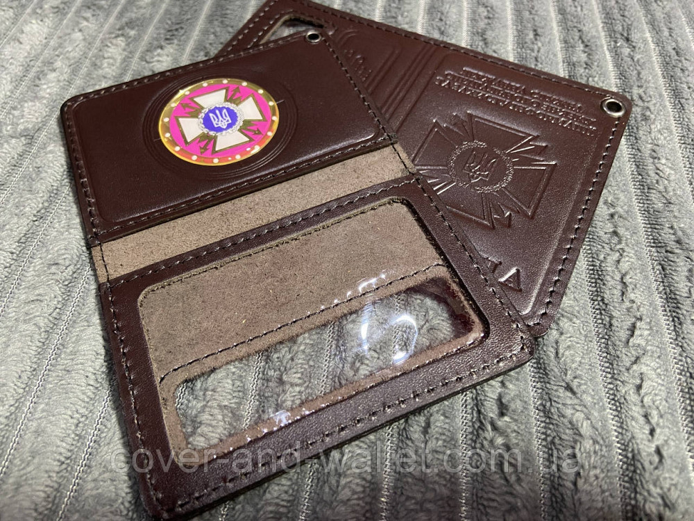 Шкіряна обкладинка ДССЗЗІ держспецзв'язок з пластиковим шевроном Київ - фото 2